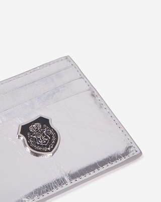 Blason silver leather card case