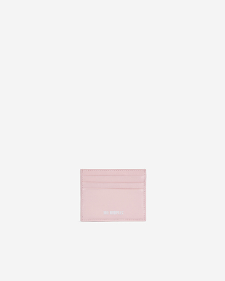 Amelia pink leather card case