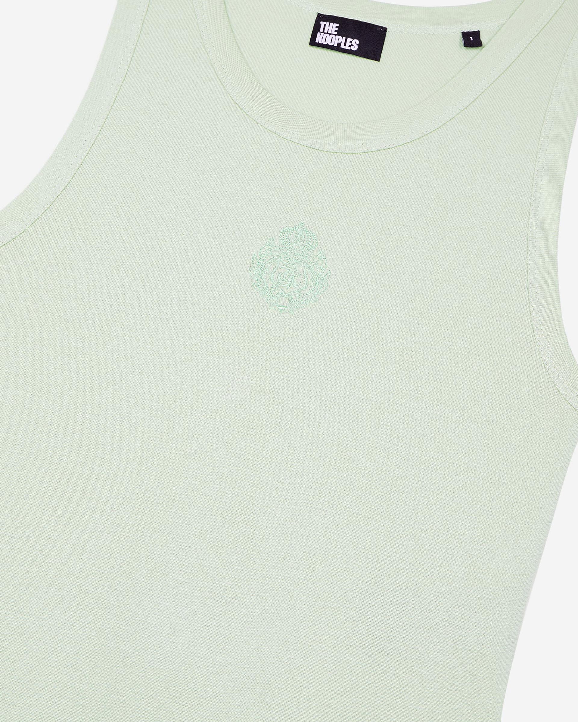 Cotton tank top with green coat of arms