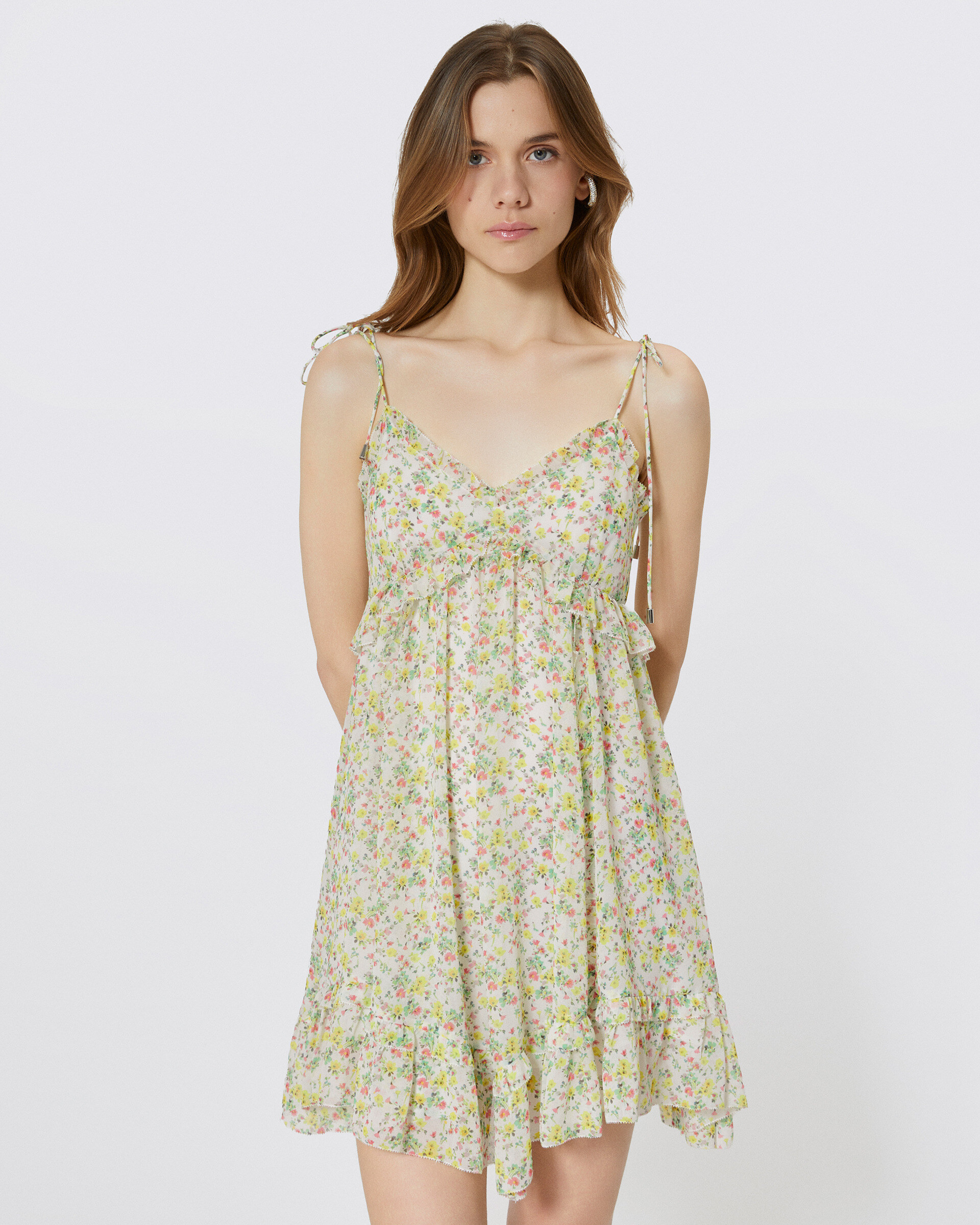 Floral print short dress