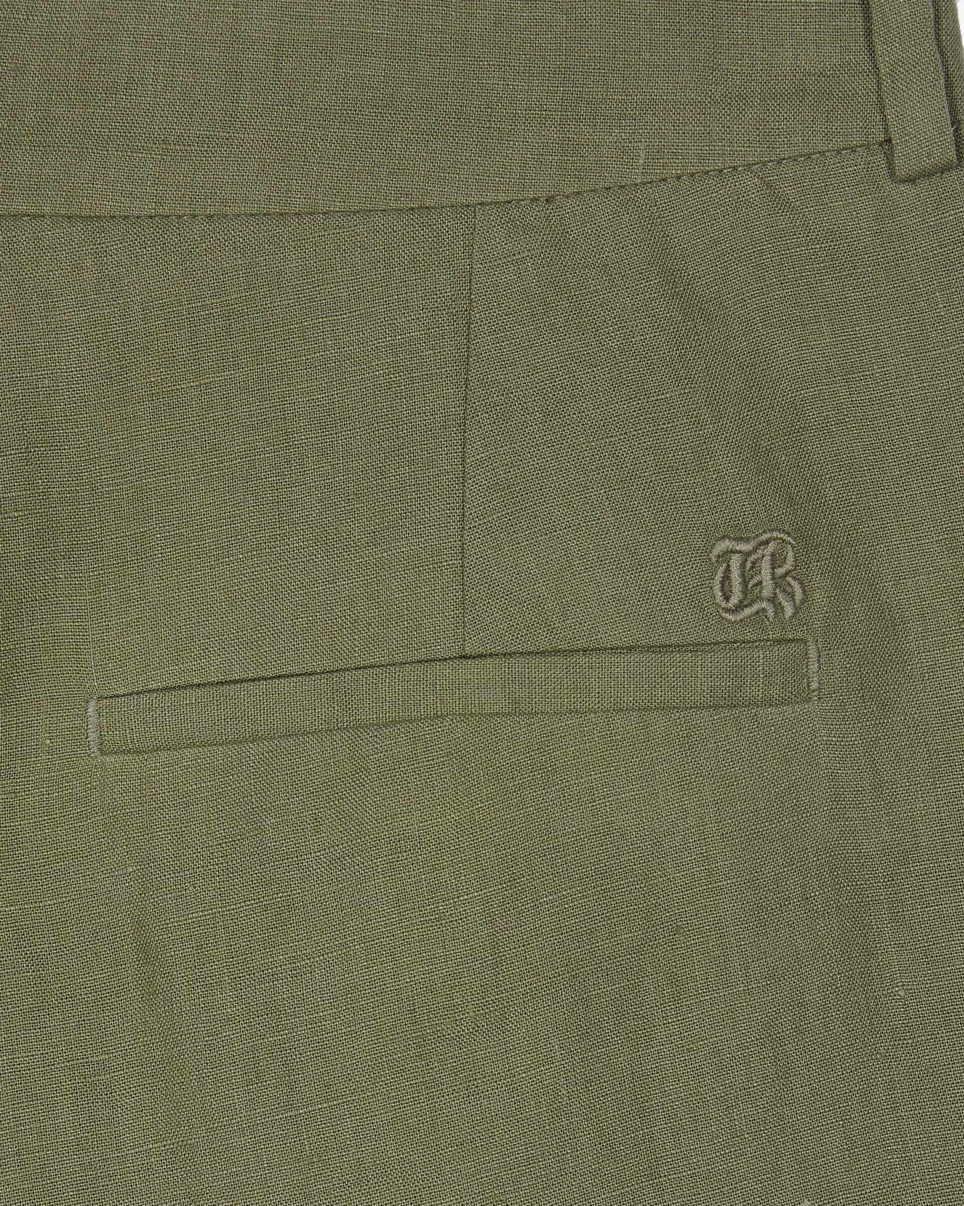 Khaki linen shorts