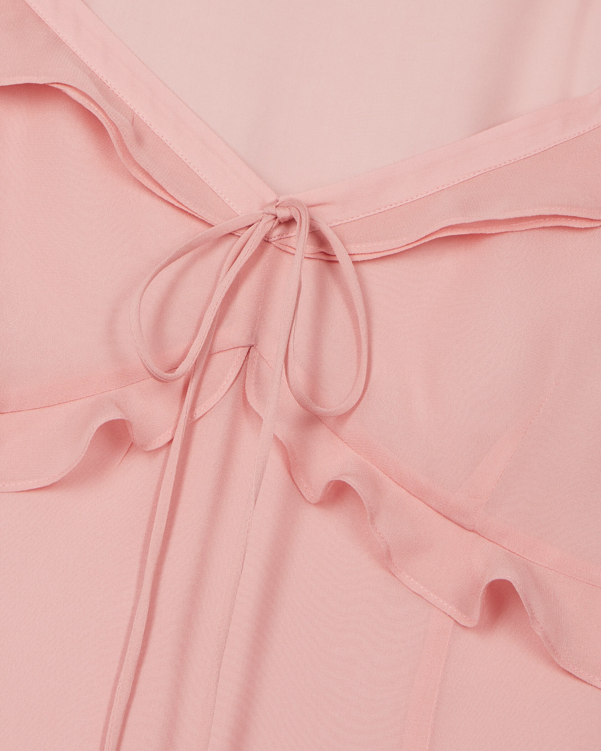 Pink ruffled maxi dress