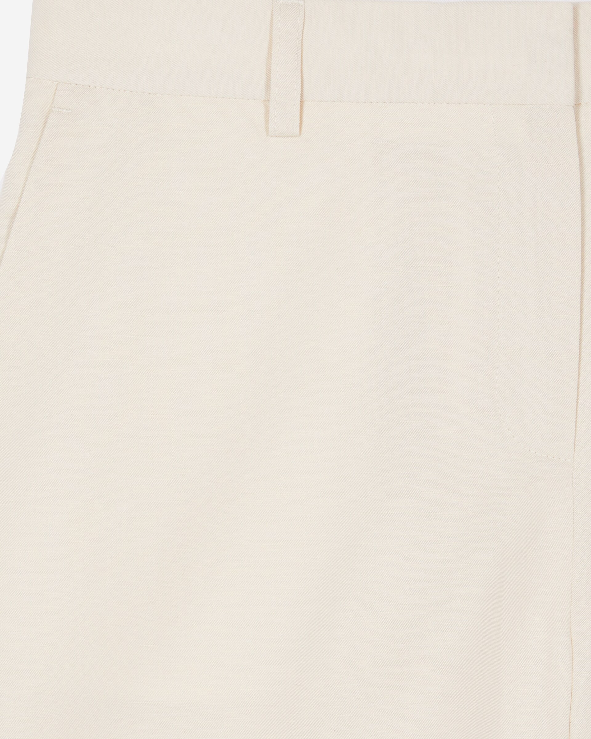 Bermuda shorts in ecru linen and cotton