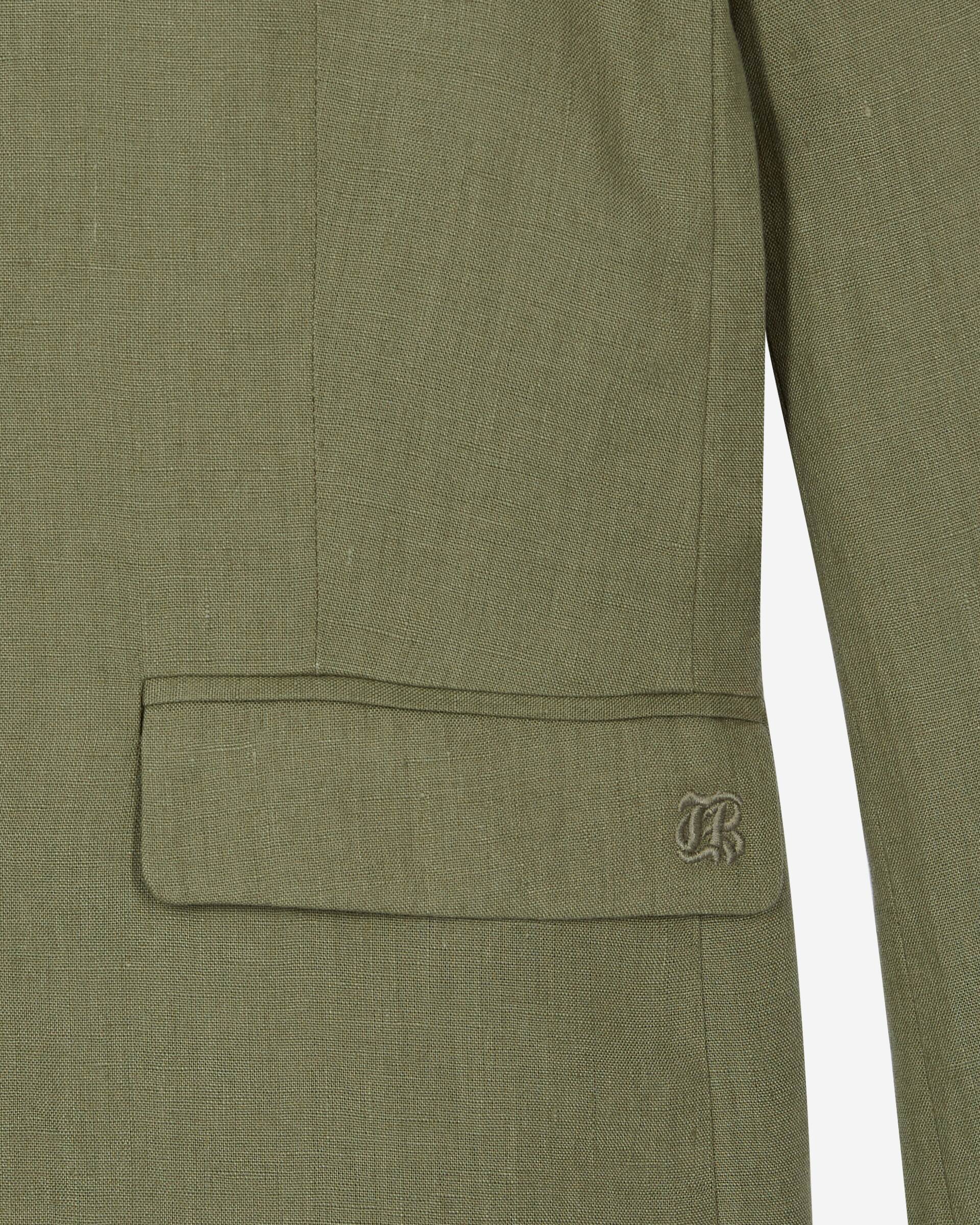 Suit jacket in khaki linen
