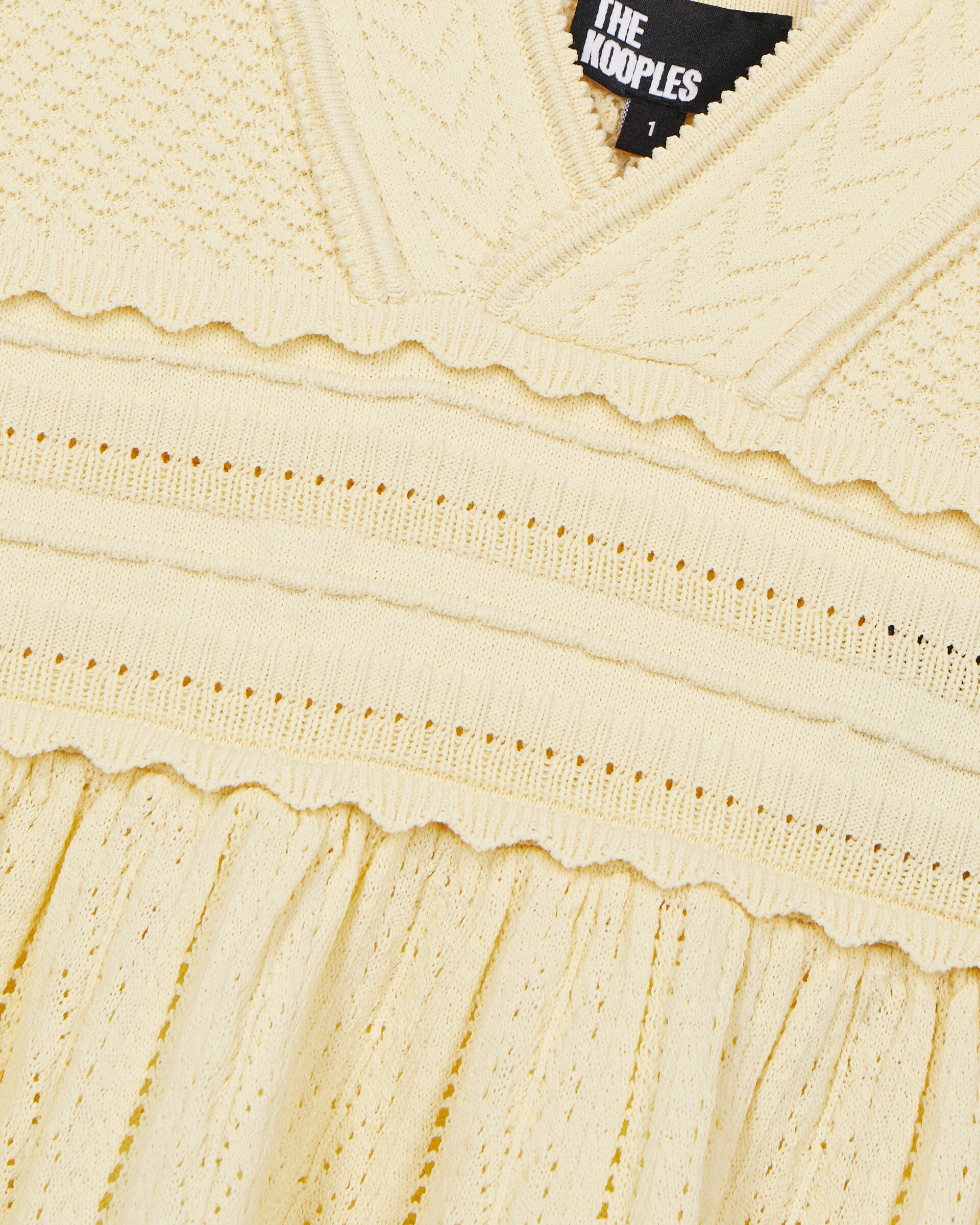 Yellow openwork top