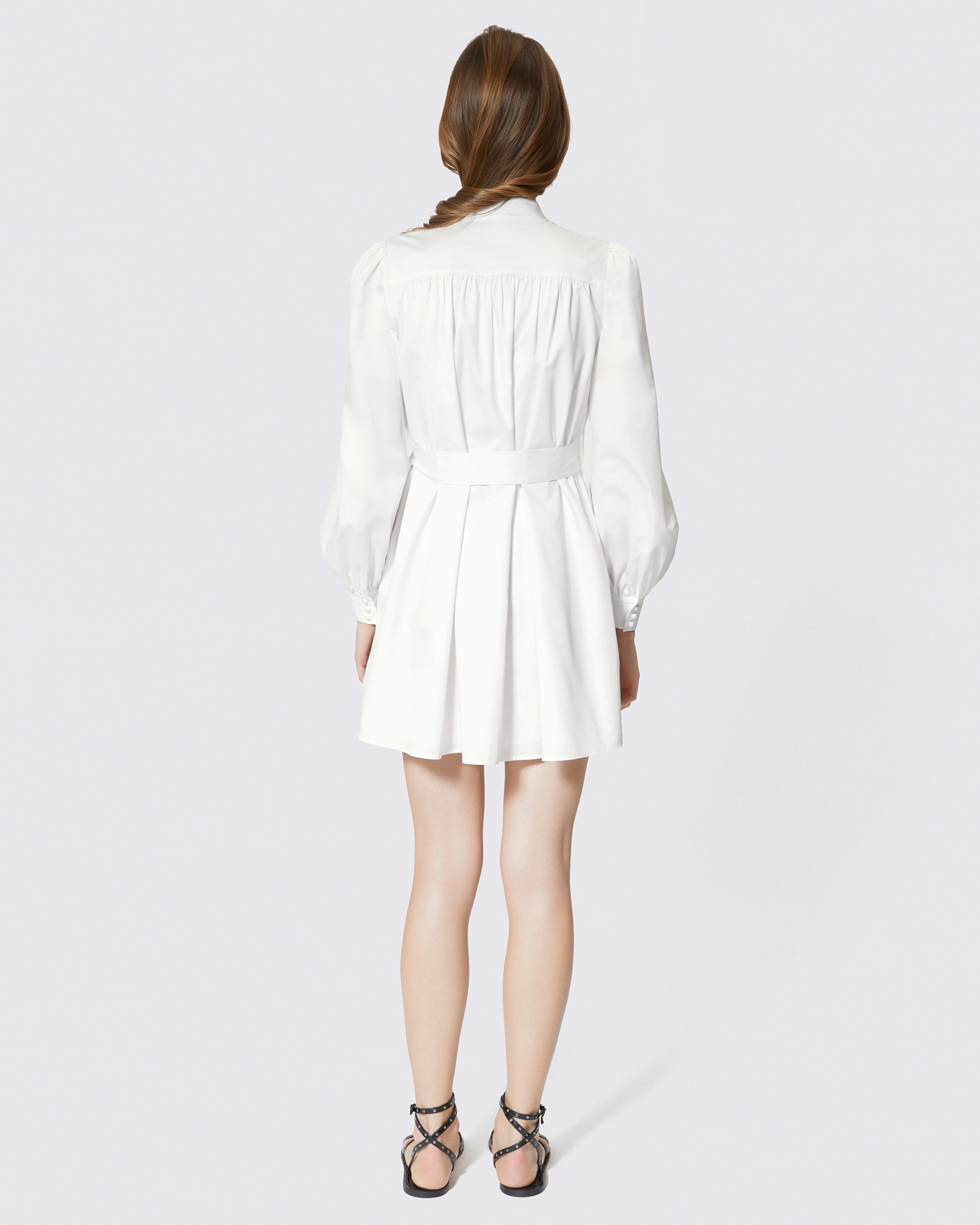 Short white cotton dress