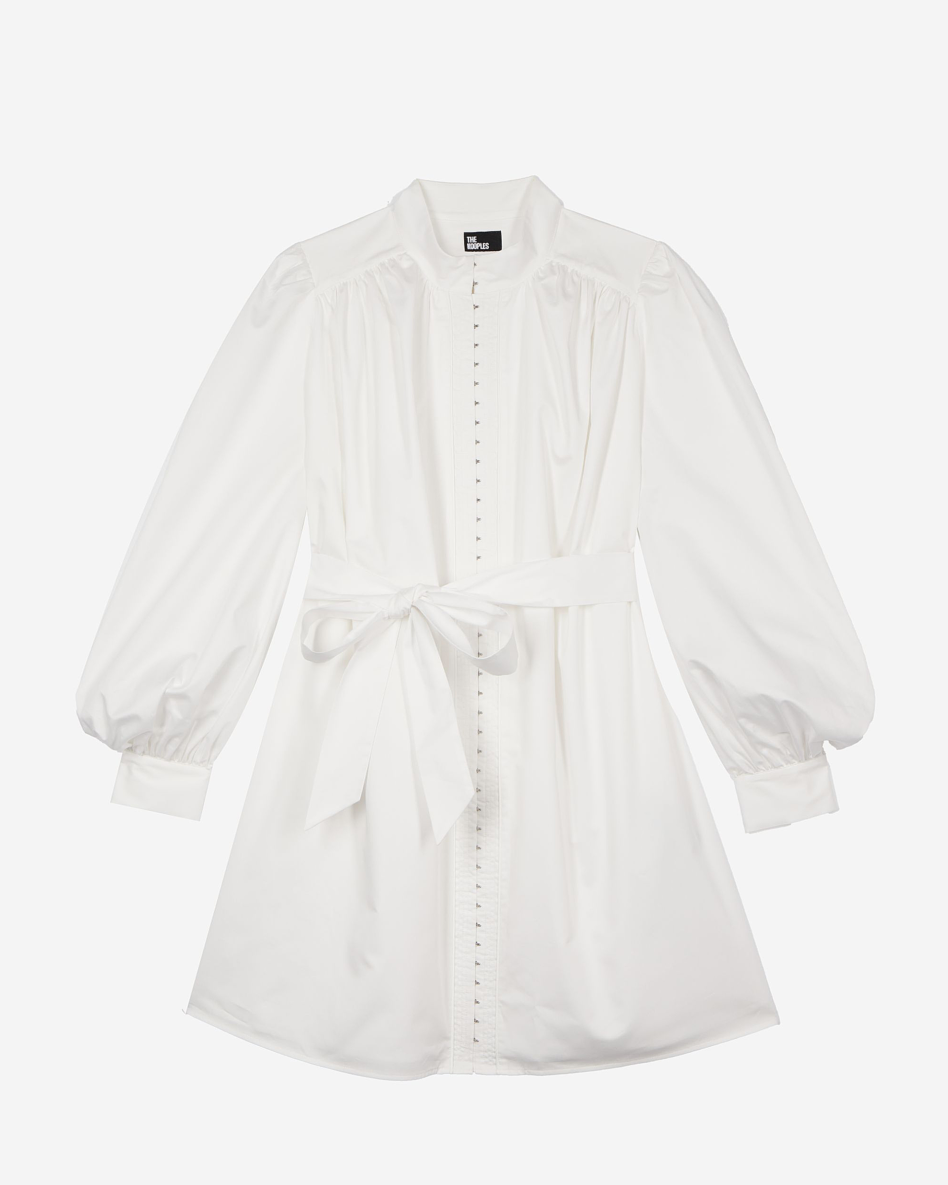 Short white cotton dress