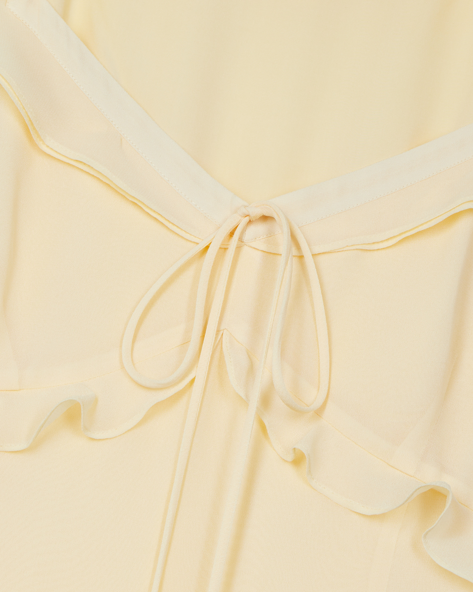 Long yellow ruffled dress