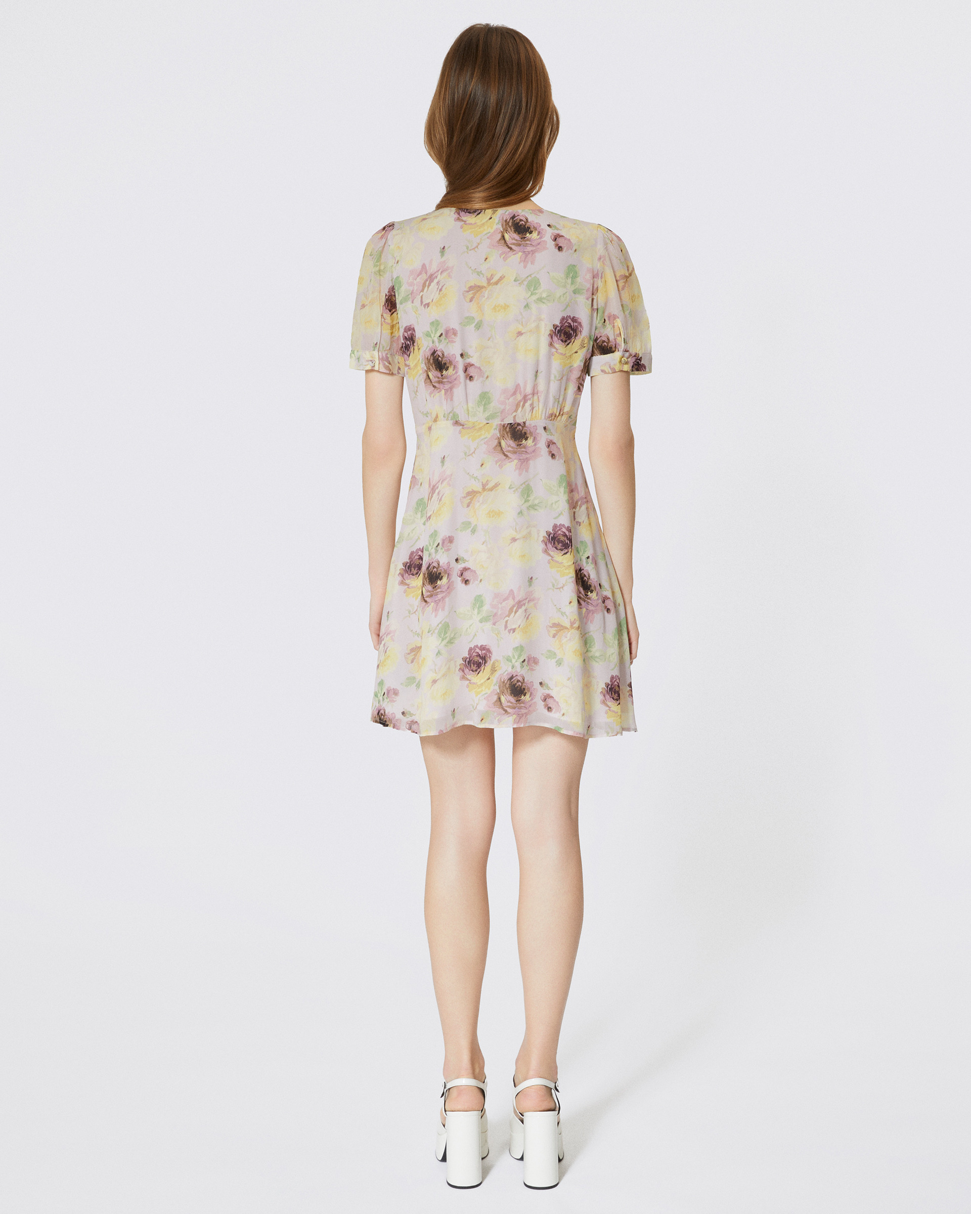 Floral print short dress