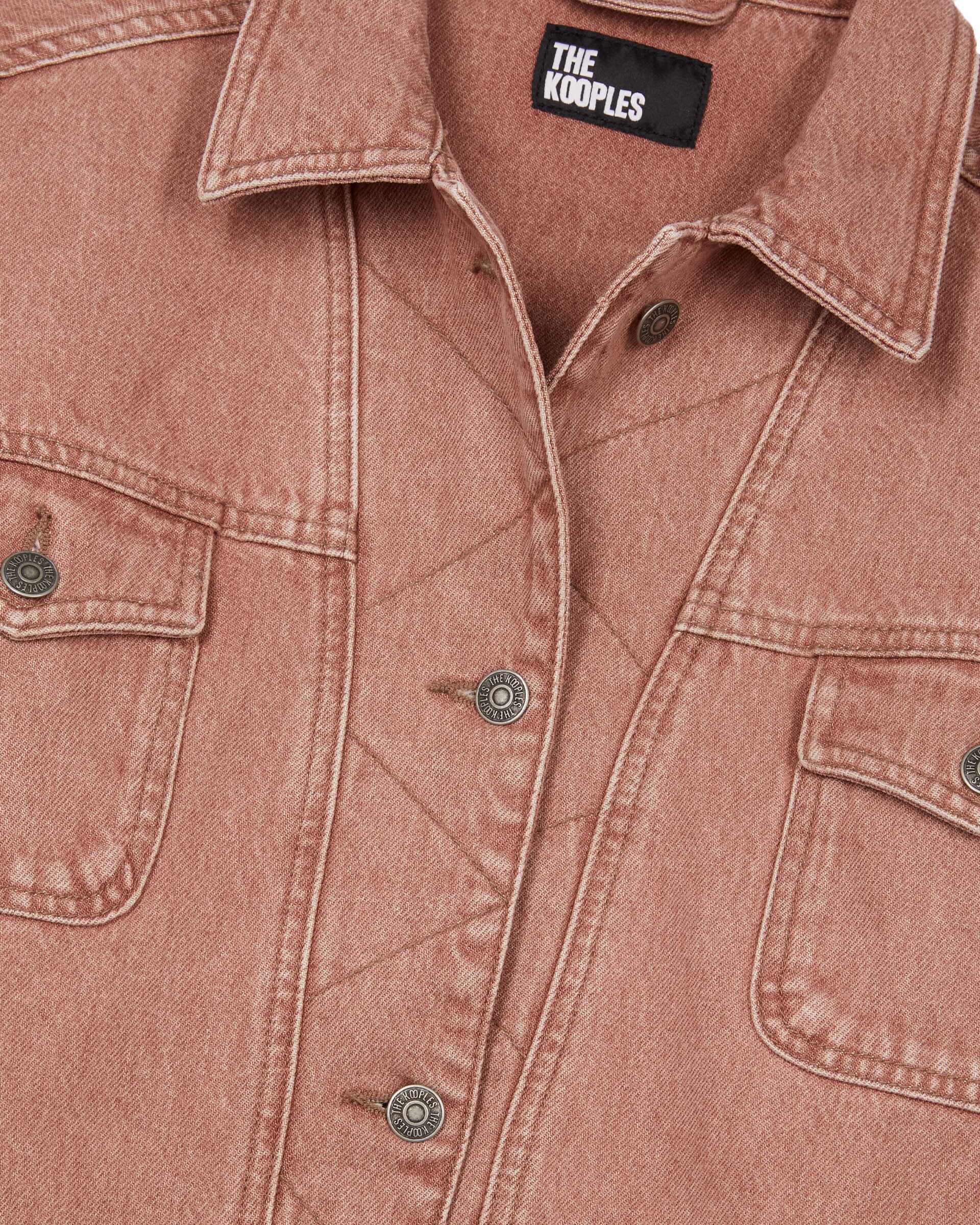 Oversized jacket in pink denim