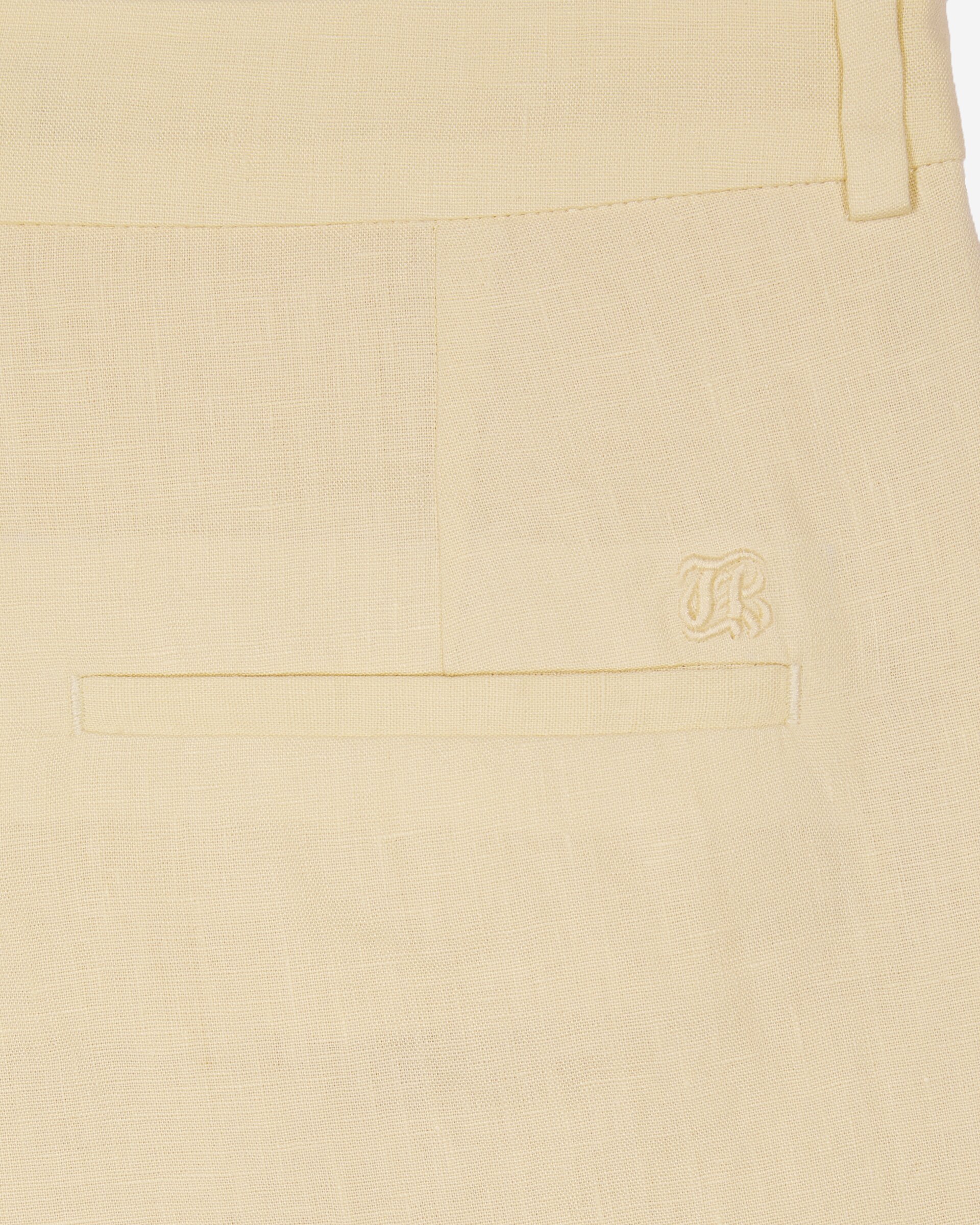 Yellow linen shorts