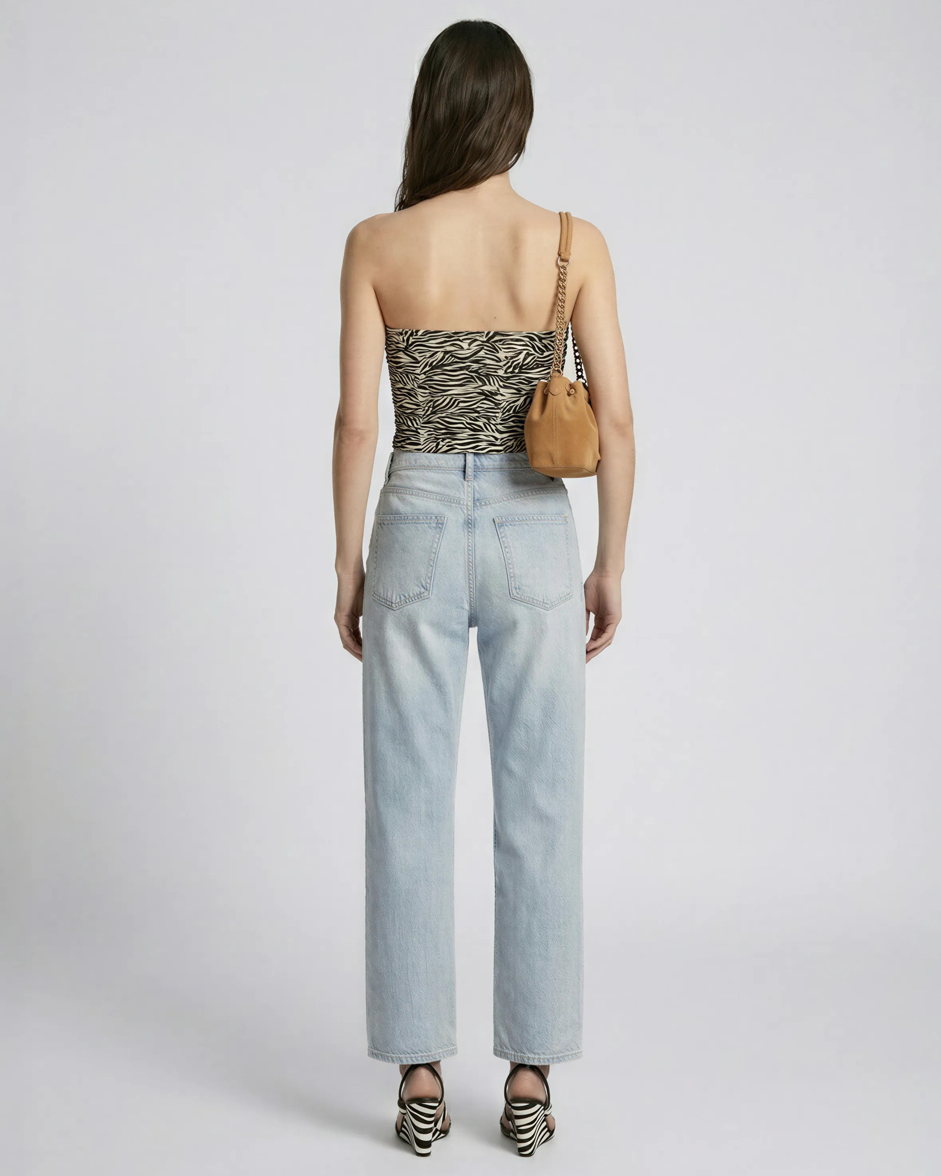 Light blue wide-leg jeans