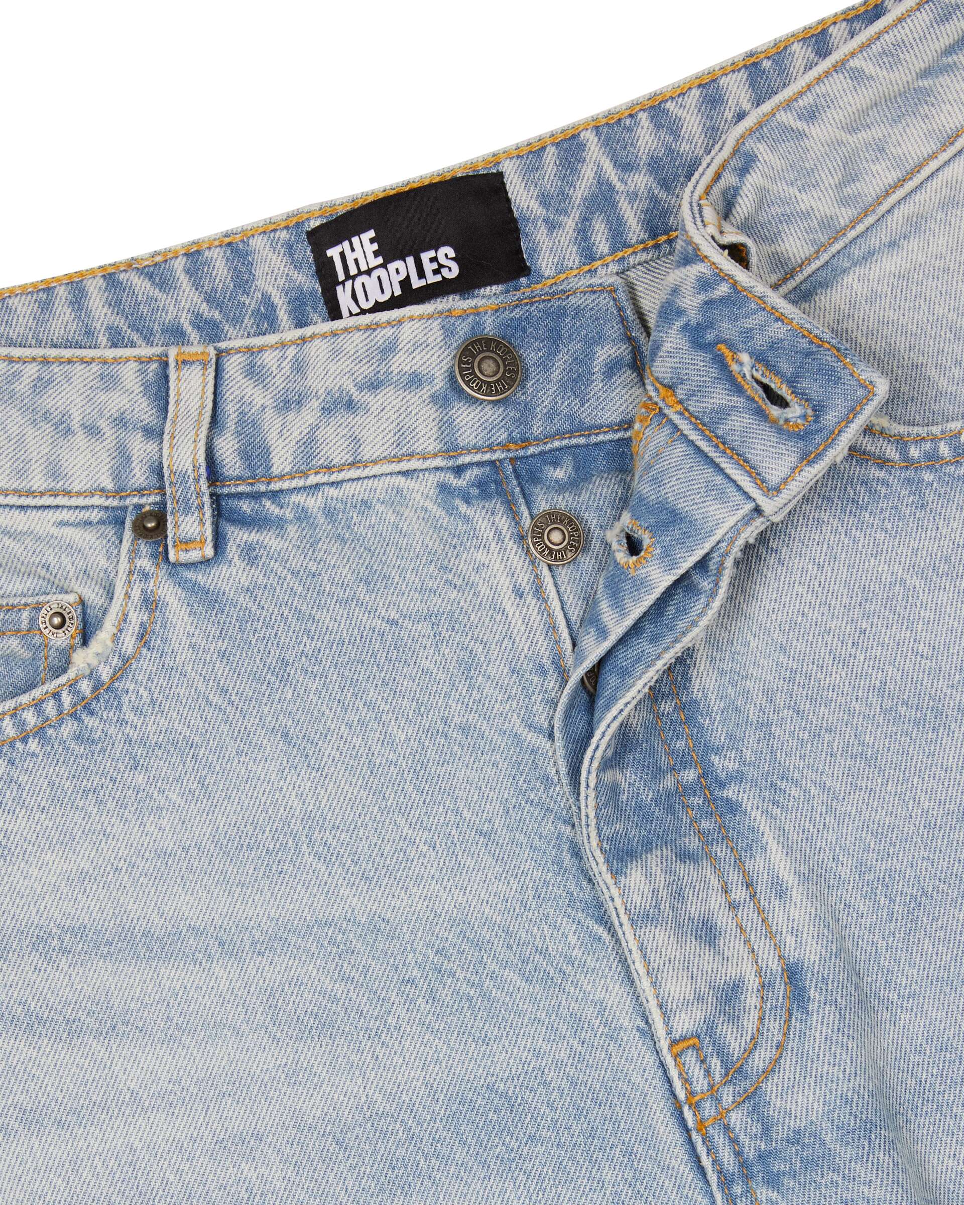 Light blue wide-leg jeans