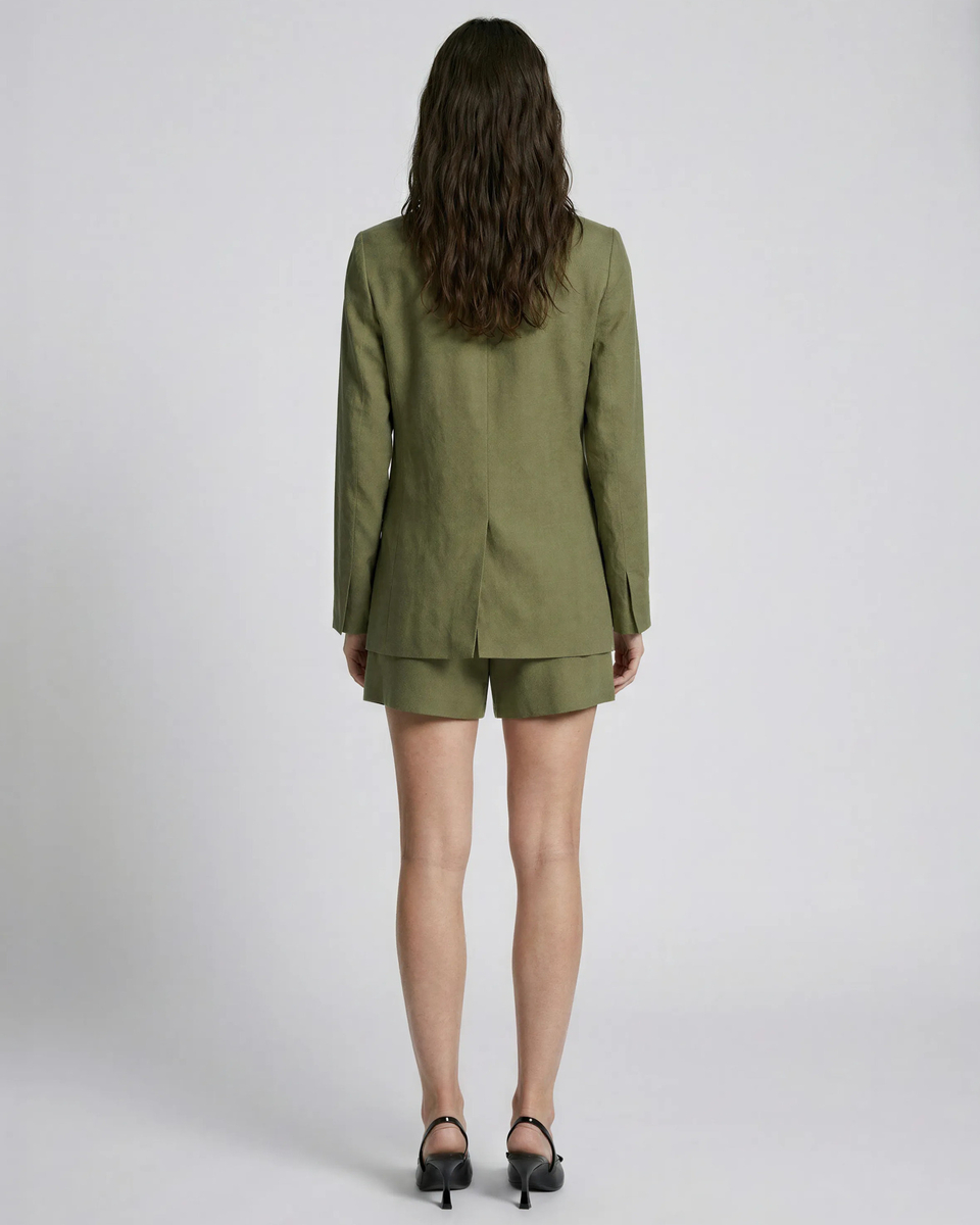 Khaki linen shorts