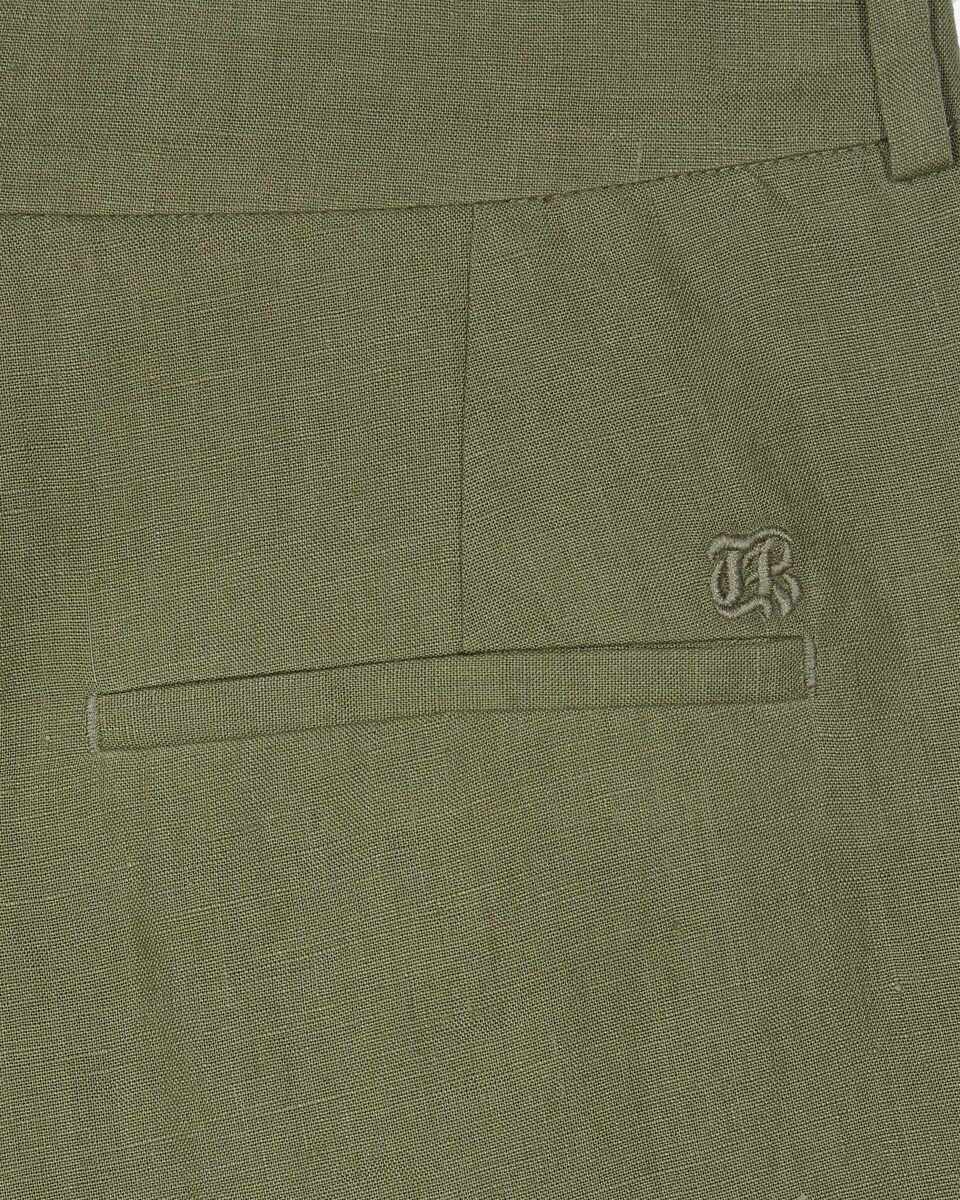 Khaki linen shorts