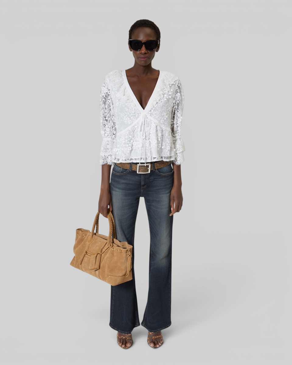 Ecru lace top