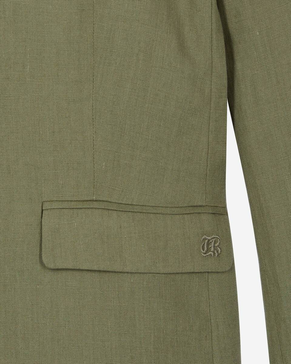 Suit jacket in khaki linen
