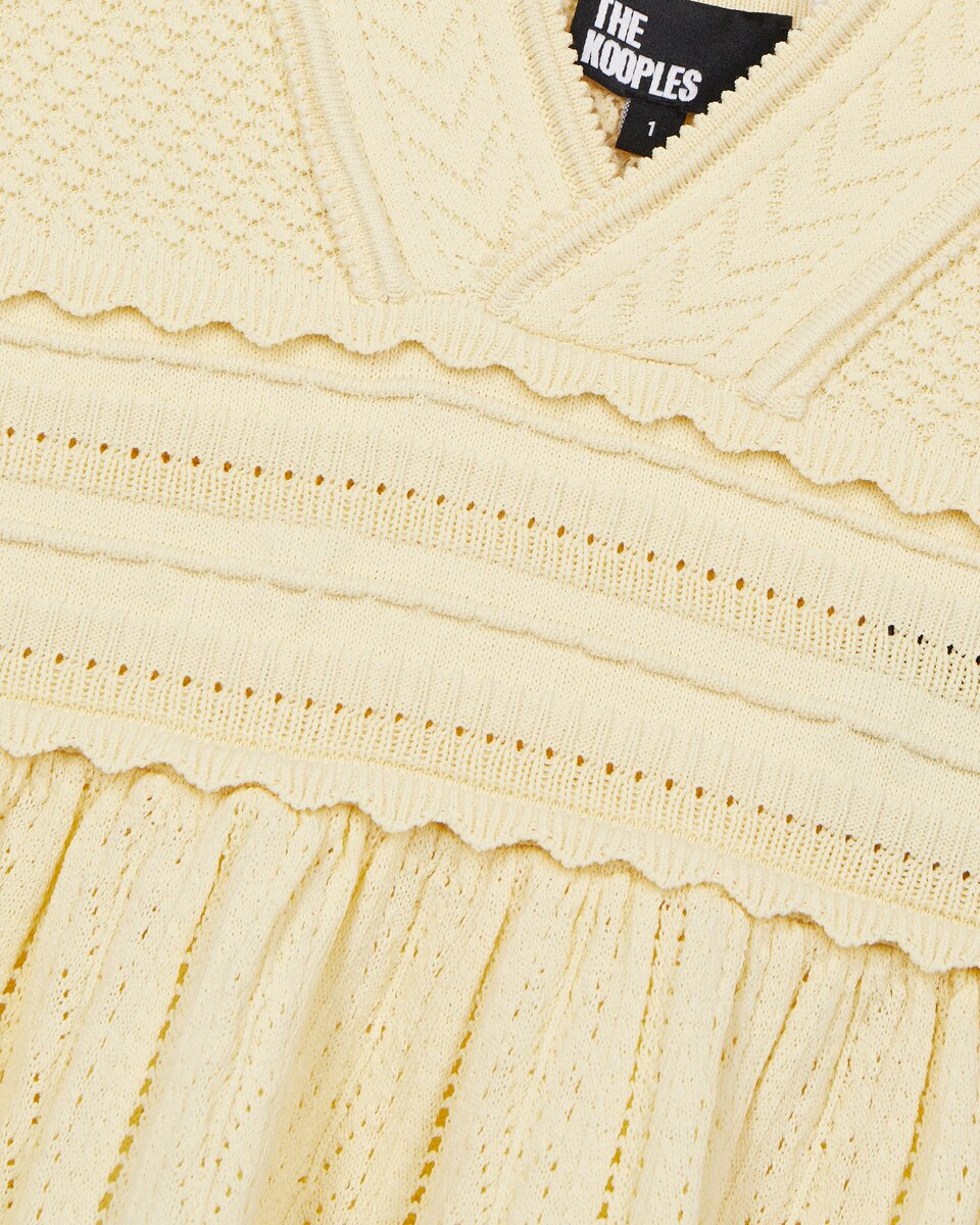 Yellow openwork top