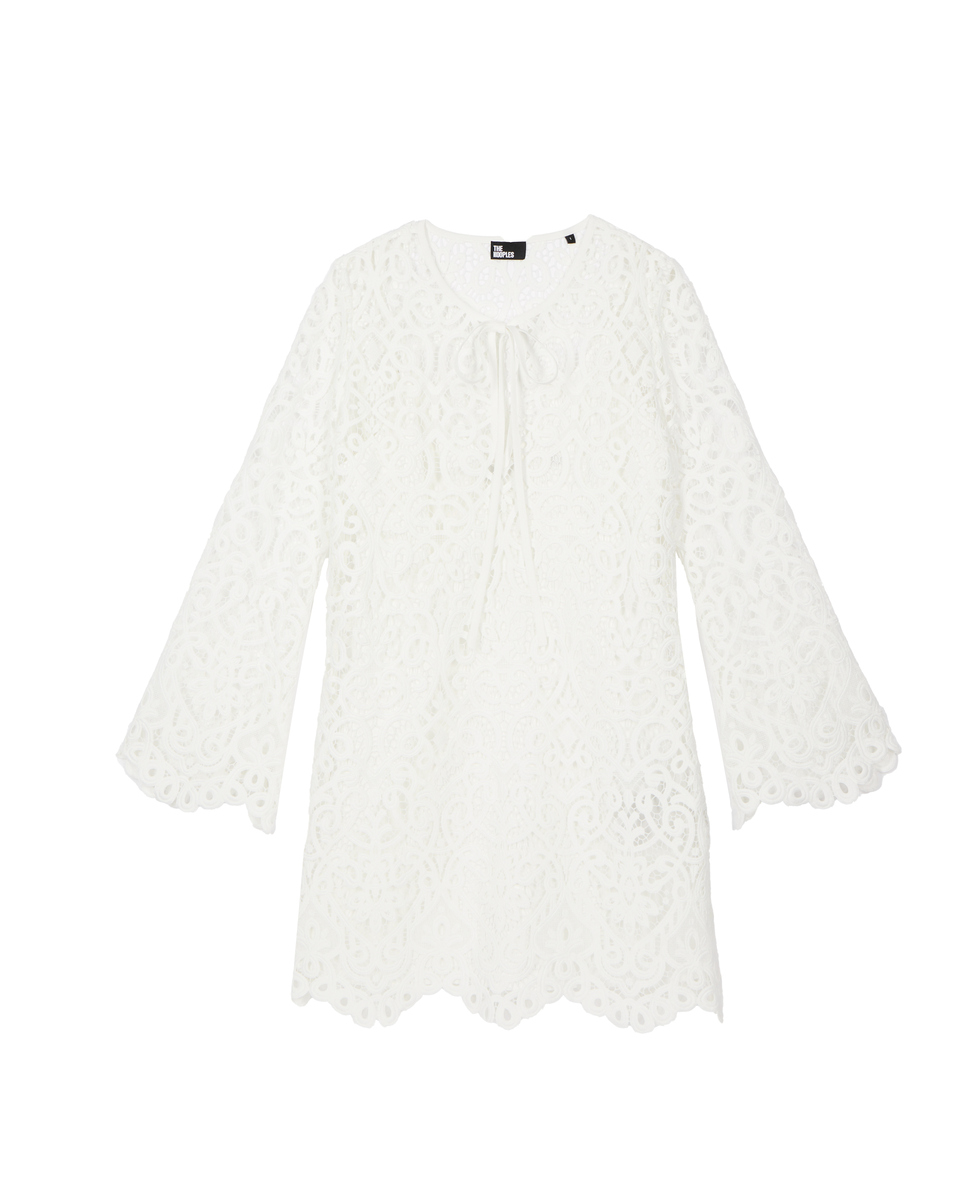 Short white lace dress