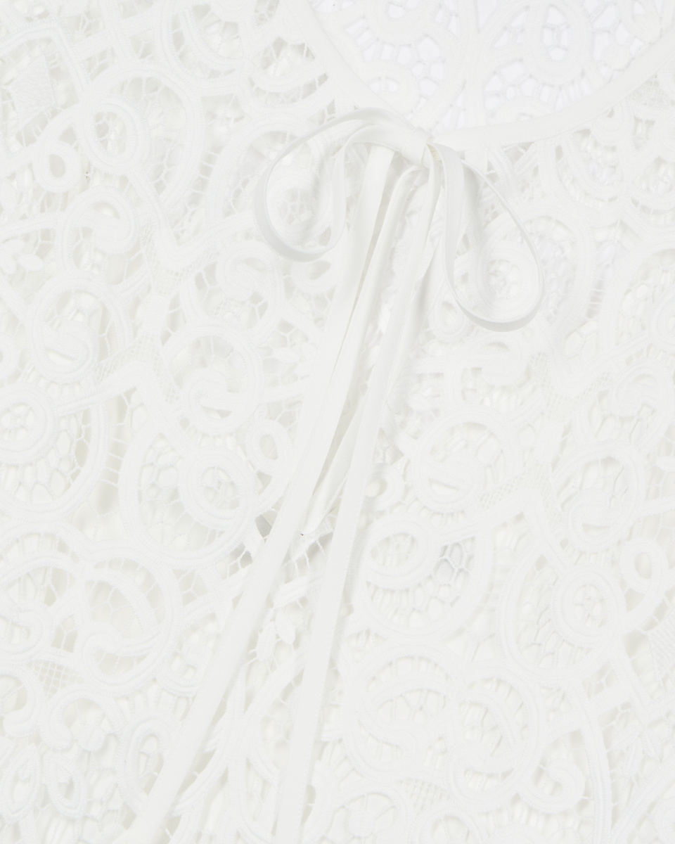 Short white lace dress
