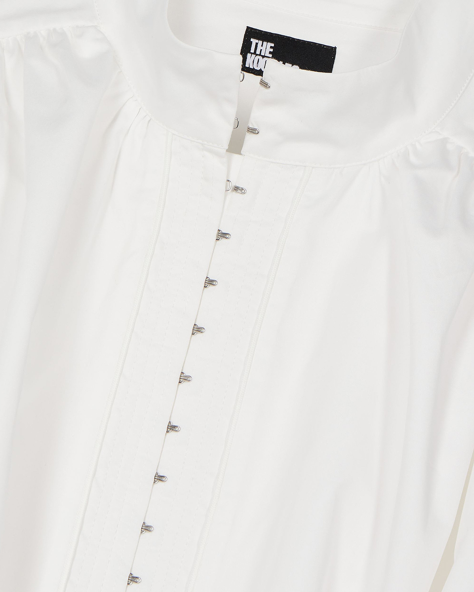 Short white cotton dress