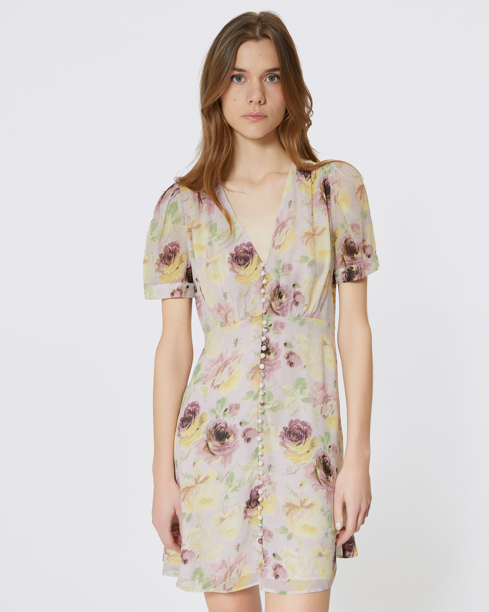 Floral print short dress