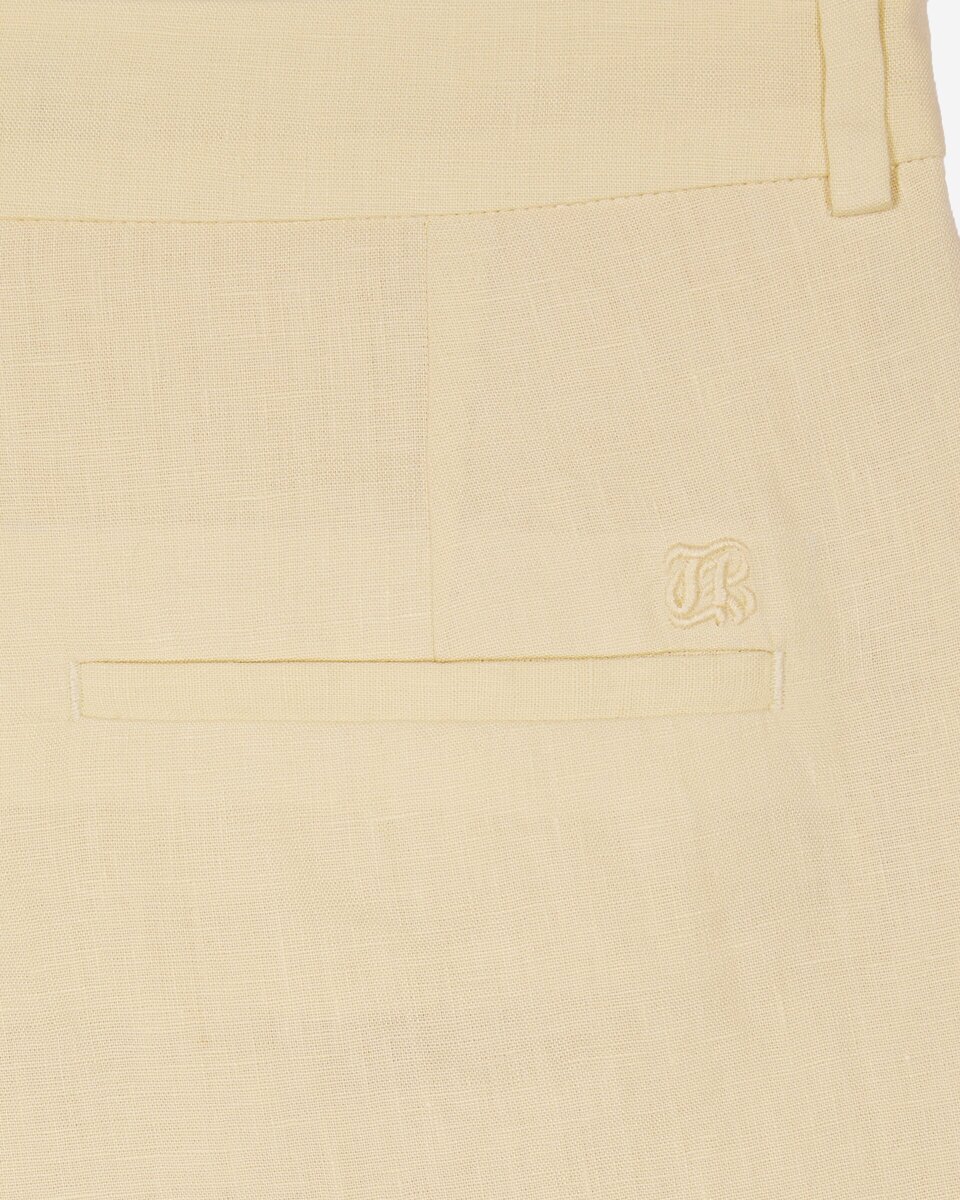 Yellow linen shorts