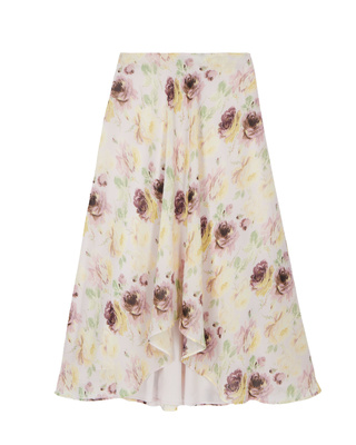 Floral print long skirt