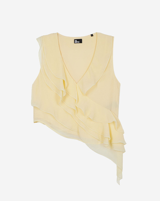 Yellow ruffled top