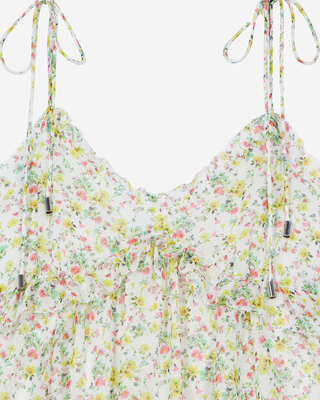 Floral print short dress