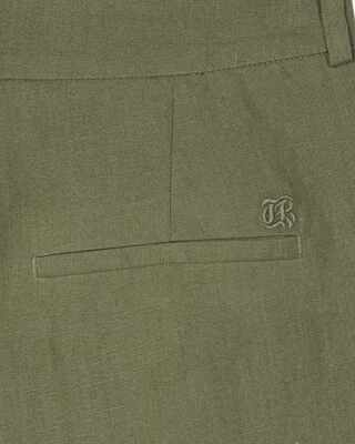 Khaki linen shorts