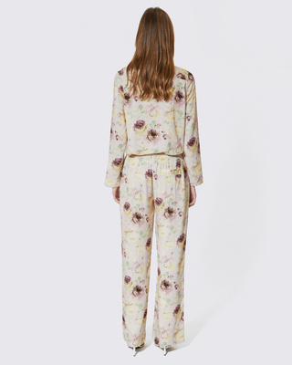 Floral print straight-leg pants