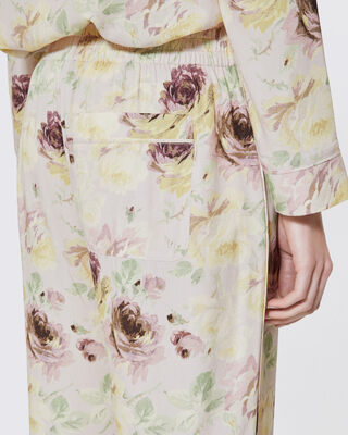 Floral print straight-leg pants