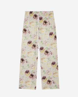 Floral print straight-leg pants