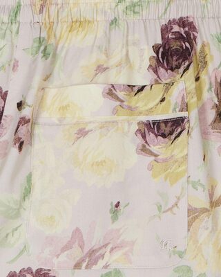 Floral print straight-leg pants