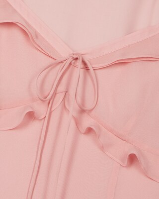 Pink ruffled maxi dress