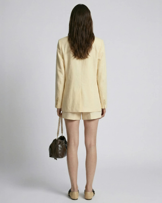 Yellow linen suit jacket