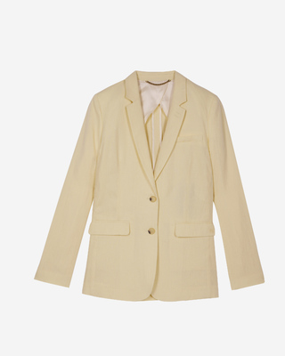 Yellow linen suit jacket