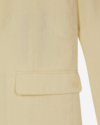 Yellow linen suit jacket