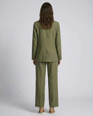 Suit jacket in khaki linen