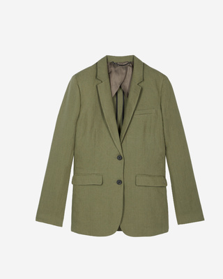 Suit jacket in khaki linen