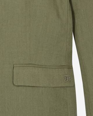 Suit jacket in khaki linen