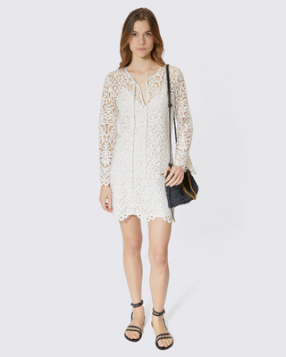 Short white lace dress