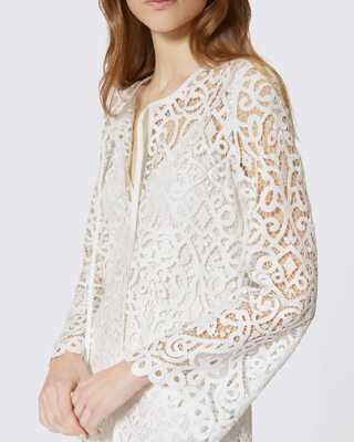 Short white lace dress