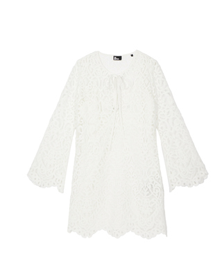 Short white lace dress