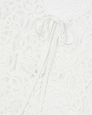 Short white lace dress
