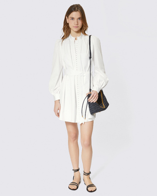 Short white cotton dress