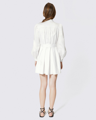 Short white cotton dress