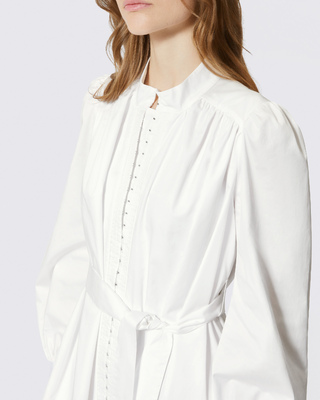 Short white cotton dress