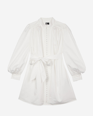 Short white cotton dress
